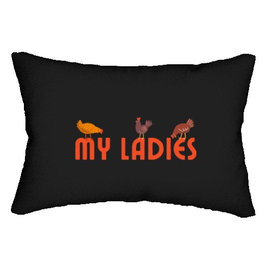 My ladies | Backyard chicken farmer Lumbar Pillows