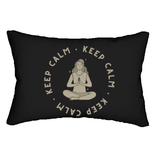keep calm Lumbar Pillows
