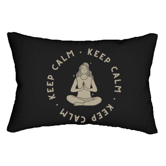 keep calm Lumbar Pillows