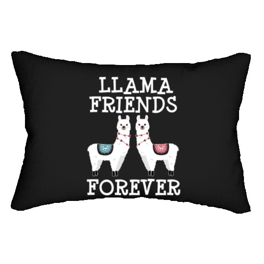 Llama Friends Girls Women Llama Friendship Lumbar Pillows