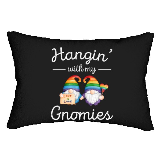 LGBT Gnome Lover Pride Month Lumbar Pillows