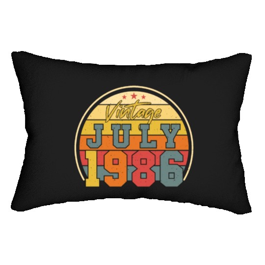 Birthday Greeting July 1986 Lumbar Pillows