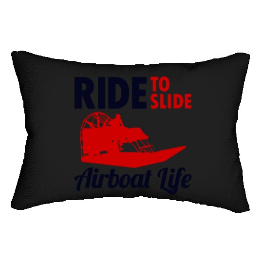 Airboat Fanboat Airboating Swamp boat Race Ride Lumbar Pillows