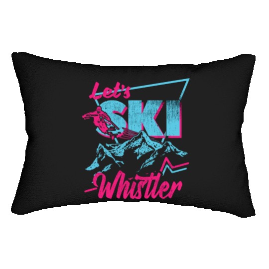 Whistler 80S 90S Retro Ski Vintage Lumbar Pillows