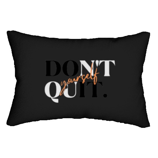 Black Orange Simple Typography Lumbar Pillows