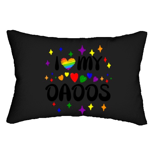 I Love My Dadds Matching Gay Pride LGBTQ Lumbar Pillows
