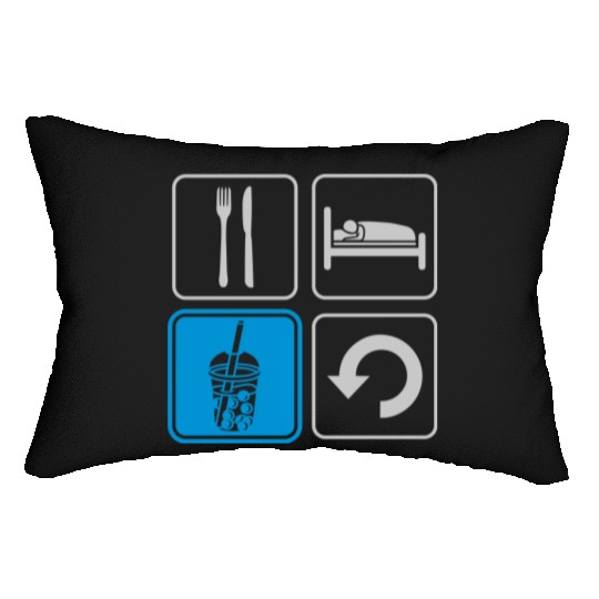 Boba Tea Repeat daily Lumbar Pillows