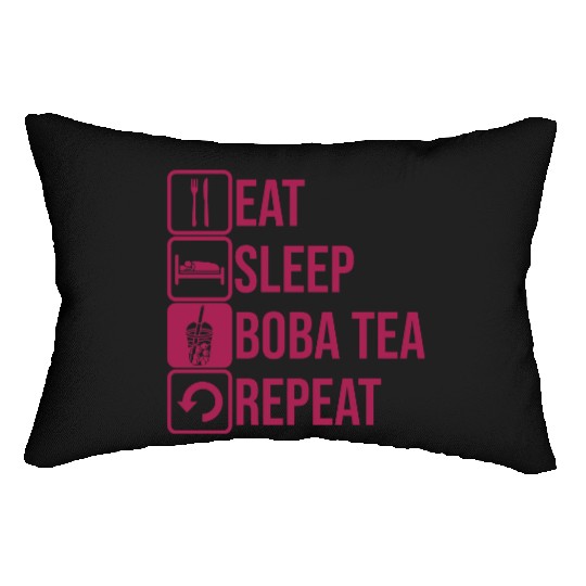 Daily Repeat Boba Tea Lumbar Pillows