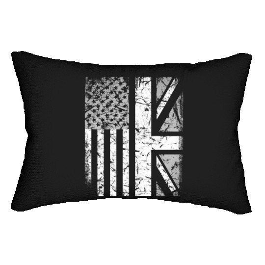 American Flag British Flag US UK Stars Stripes Lumbar Pillows