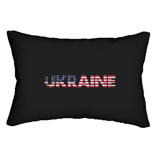 I Stand with Ukraine Ukraine Flag Lumbar Pillows