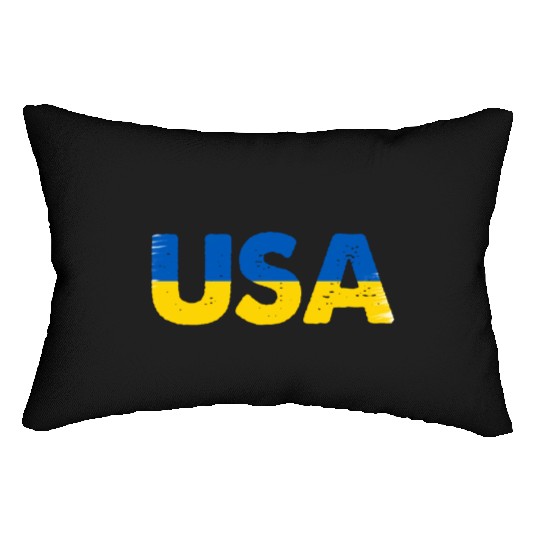 I Stand with Ukraine Ukraine Flag Lumbar Pillows