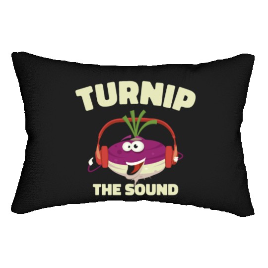 Music Turnip Party Music Lover Vegetable Lumbar Pillows