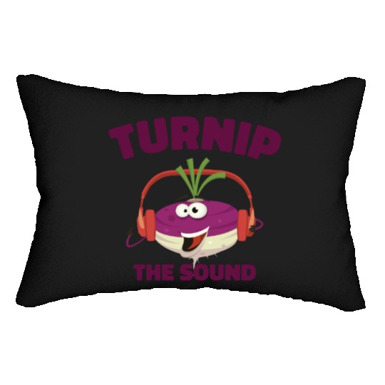 Music Turnip Party Music Lover Vegetable Lumbar Pillows