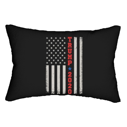 Lumbar Pillows Vintage US Flag Vertical Stars Stripes