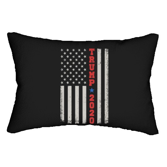 Lumbar Pillows Vintage US Flag Vertical Stars Stripes
