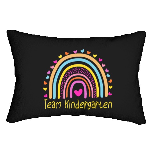 Team Kindergarten Teacher Rainbow Lumbar Pillows