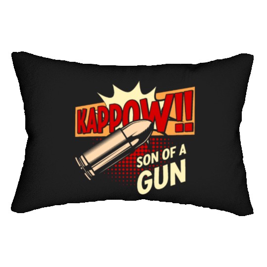 Kappow Bullets Gun Explosion Big bang Aesthetic Lumbar Pillows