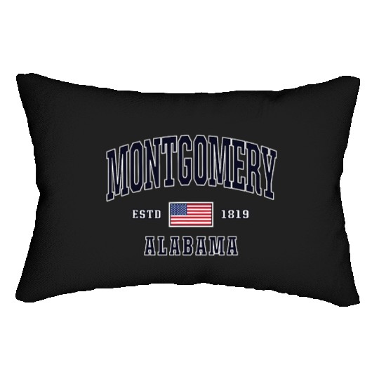 USA FLAG Stars Stripes Montgomery Albm Lumbar Pillows