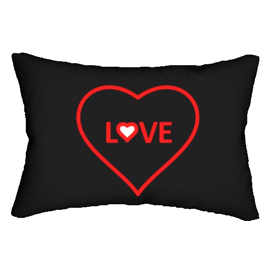 my love for you to lovers & valentine Lumbar Pillows