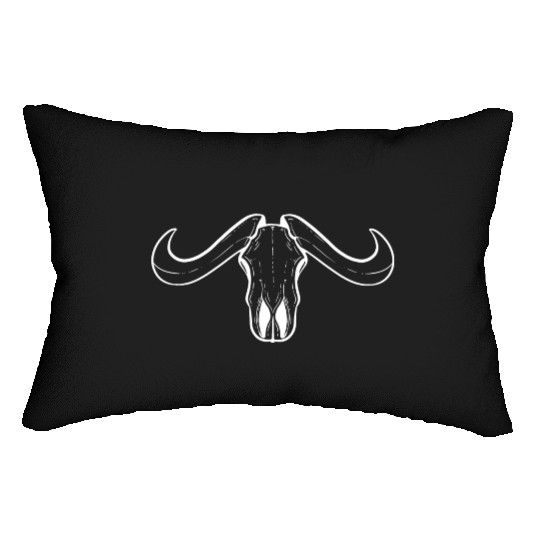 Buffalo Skull Vintage Collector Gift Lumbar Pillows