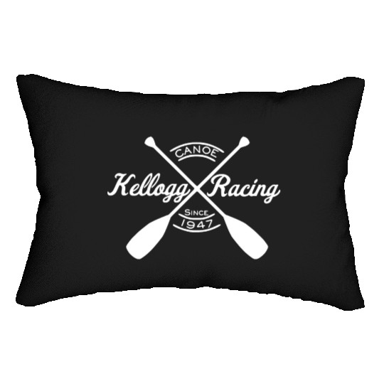 Kellogg Canoe Racing -WHITE Lumbar Pillows