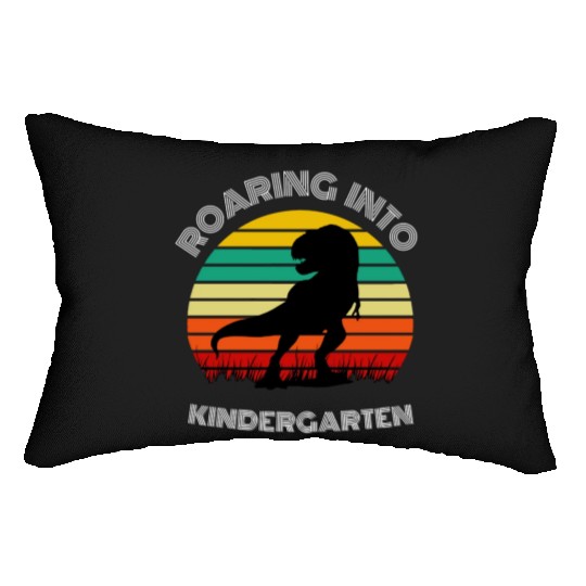 Roaring into Kindergarten Dinosaur Lumbar Pillows