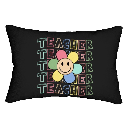 Retro Teacher Teacher Teacher Life Kindergarten Lumbar Pillows