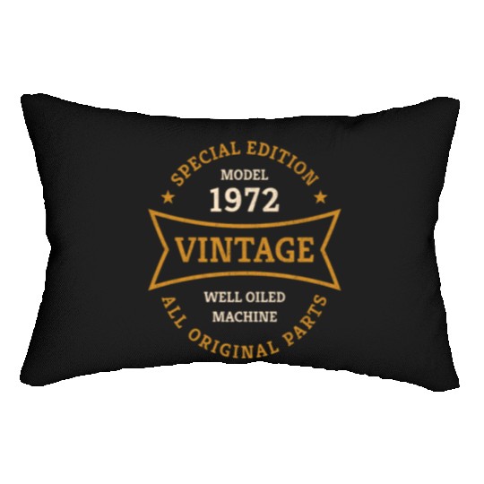Born 1972 Vintage 50 Year Old 50th Birthday Gifts Lumbar Pillows