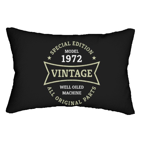 50th Birthday Gifts Born 1972 Vintage 50 Year Old Lumbar Pillows