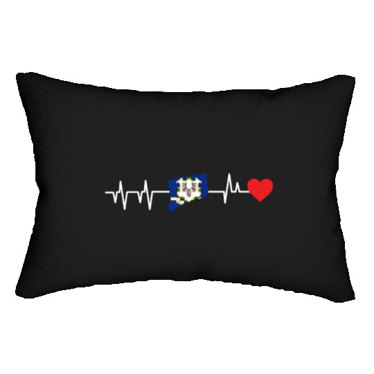 Connecticut Heartbeat Gift Lumbar Pillows