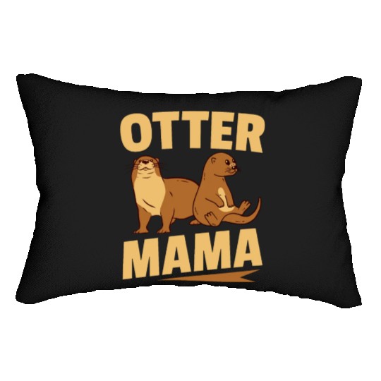 Otter Mama Sea Otters Lumbar Pillows