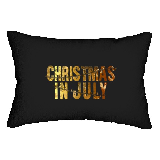 Christmas In July Xmas Tree Lights Santa Beach Lumbar Pillows