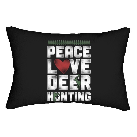 Buck Deer Hunting Hunter Vintage Lumbar Pillows