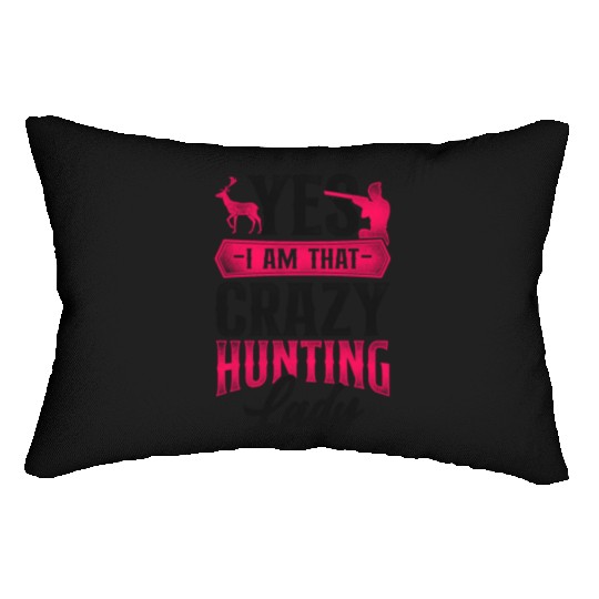 Buck Deer Hunting Hunter Girl Lumbar Pillows