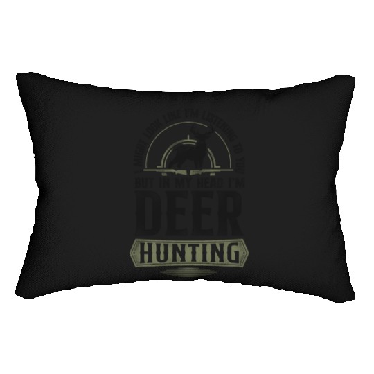 Buck Deer Hunting Hunter Vintage I Lumbar Pillows