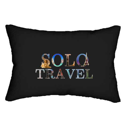 in love with solo travel, in all seasons Lumbar Pillows
