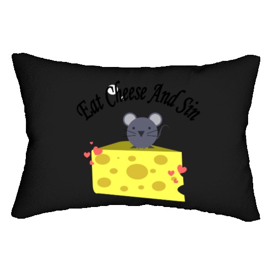 Eat cheese and sin, Best Street art! Classic Lumbar Pillows