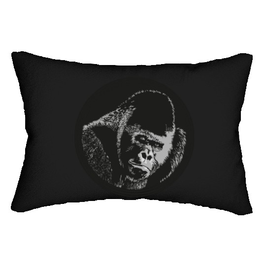 Gorilla ape Lumbar Pillows