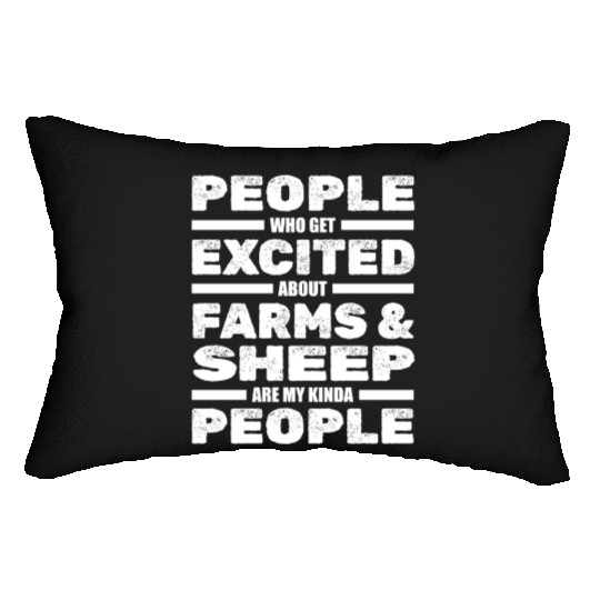 Sheep Farming Lamb Farmer Lumbar Pillows