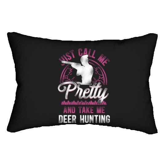 Buck Deer Hunting Hunter Girl Lumbar Pillows