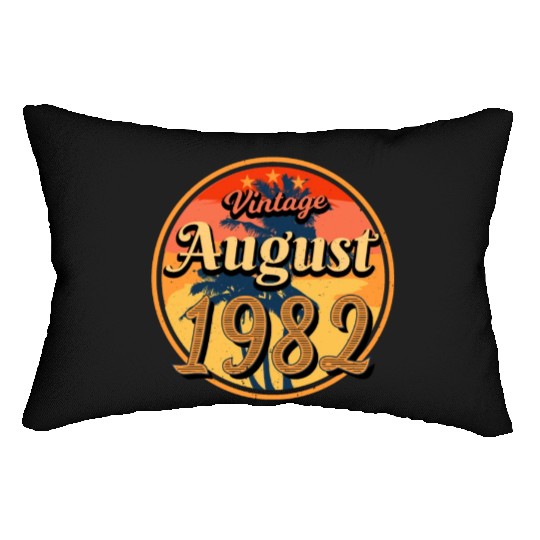 40th Birthday August 1982 Lumbar Pillows