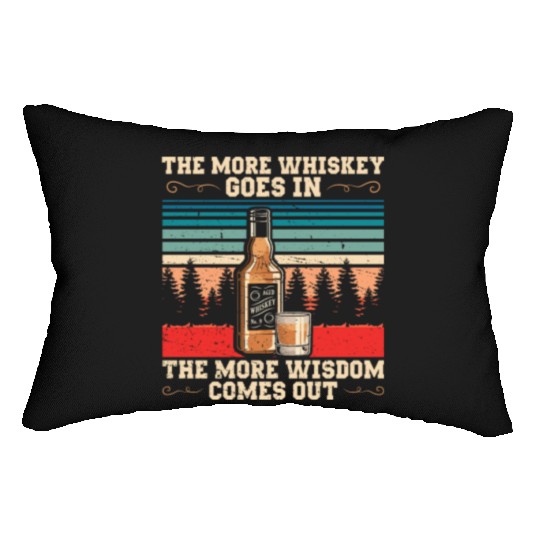 The More Whiskey Goes In | Bourbon Drinker Lumbar Pillows