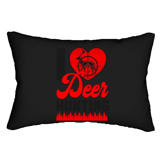 Buck Deer Hunting Hunter Heart Lumbar Pillows