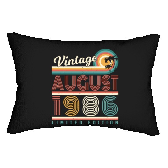 Born In August 1986 Lumbar Pillows