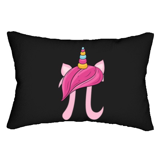 Cute Unicorn Face Pi Day Design Girls Math Geek Pi Lumbar Pillows