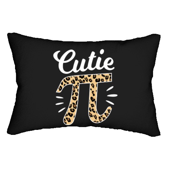 Cutie Pi Day 3 14 Leopard Print Math Teacher Lumbar Pillows