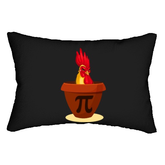 Funny Chicken Pot Pie Lumbar Pillows Chicken Pi day