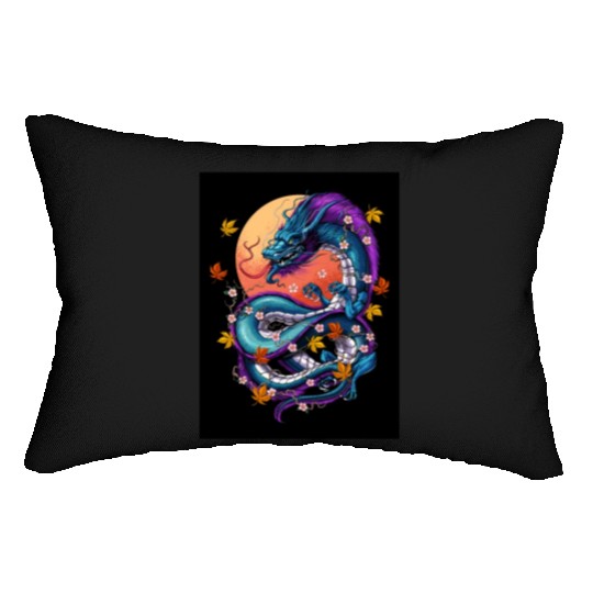 Japanese Dragon Lumbar Pillows