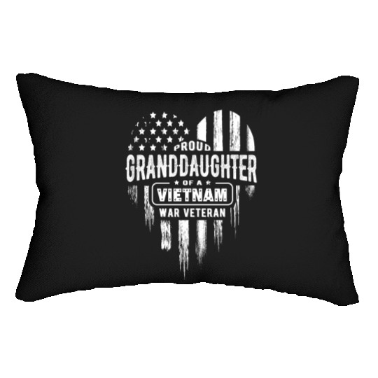 Proud Granddaughter Vietnam Vet Grandpa Veteran US Lumbar Pillows