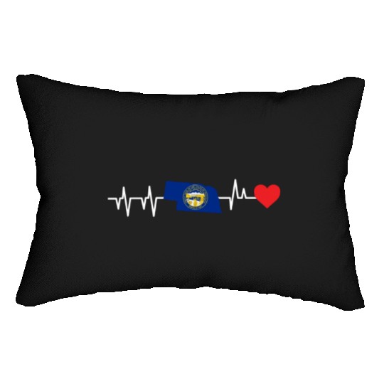 Nebraska Heartbeat Gift Lumbar Pillows